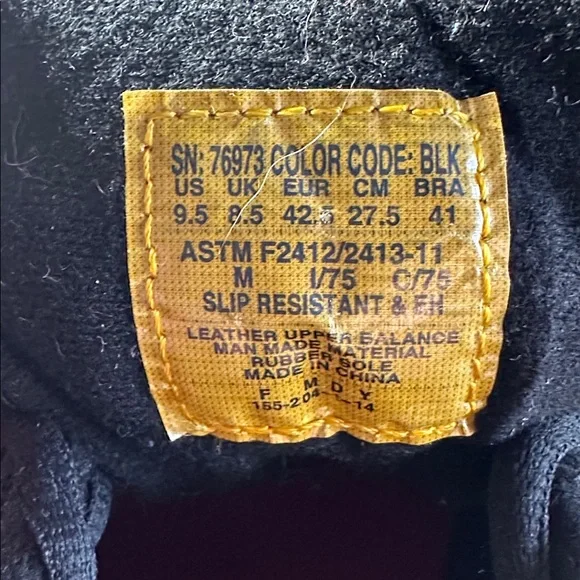 Skechers Keystone Black Leather Steel Toe Work Shoes Slip Resistant Men 9.5 - Picture 9 of 9